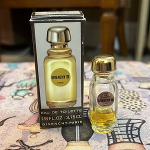 Givenchy iii mini edt Paris mini 1/8 fl oz vintage fragrance
